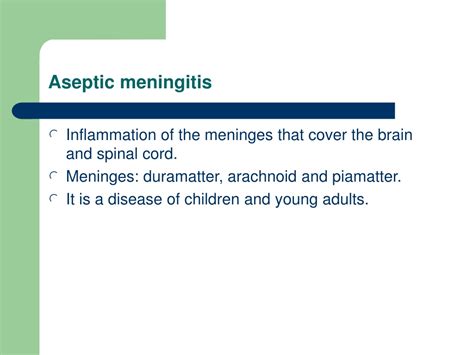 aseptic meningitis case definition